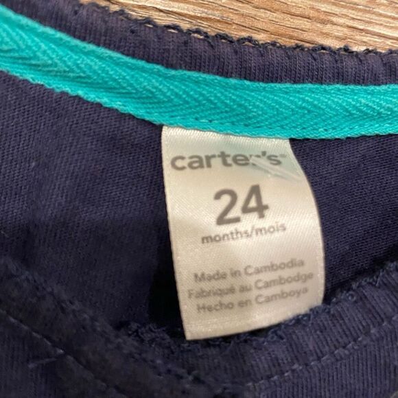 Carter’s Navy Cardigan Button Front Top Size 24 Months - Picture 5 of 6